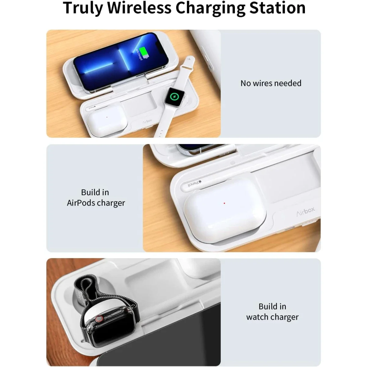 MOMAX Airbox Foldable 5-in-1 Wireless Charging Power Bank 10000mAh White - Thumbnail 6