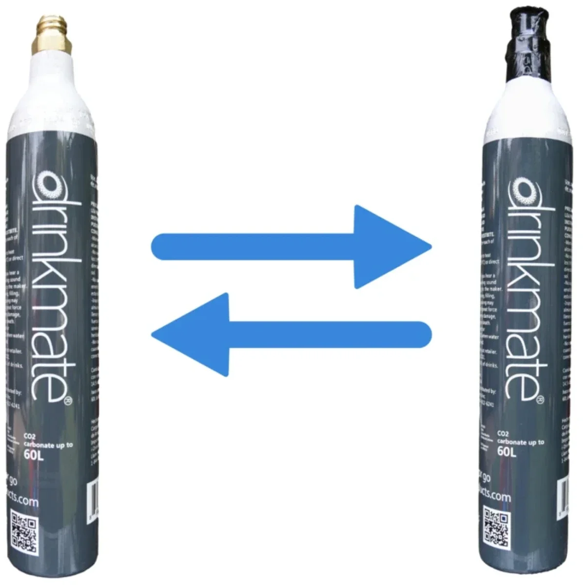 DrinkMate 60L CO2 Carbonated EX-Change Cylinder - 1 Pack - Image 2