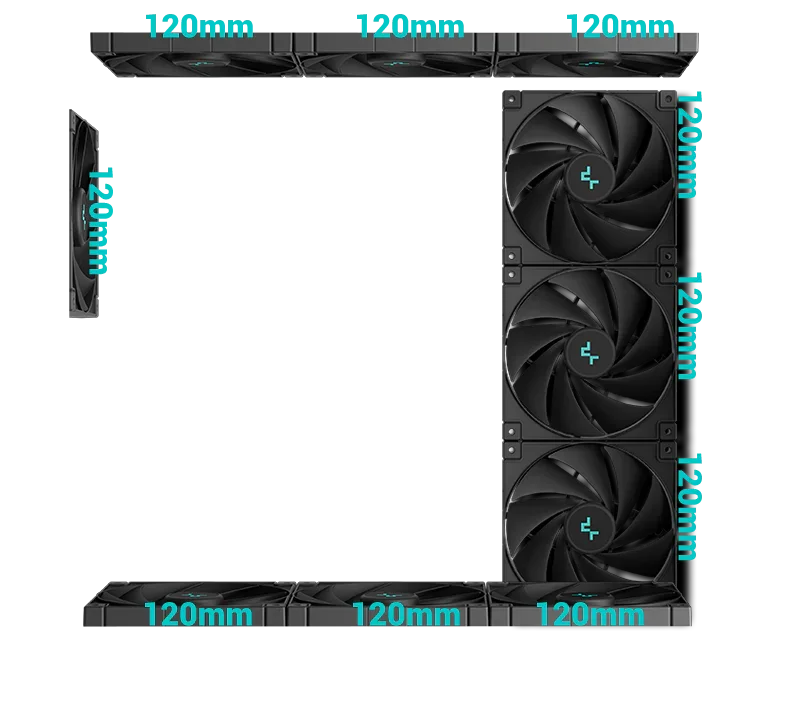 هيكل كمبيوتر DeepCool CG530 4F ميد تاور ATX بانورامي أسود بزجاج مقوى و4 مراوح ARGB - Thumbnail 26