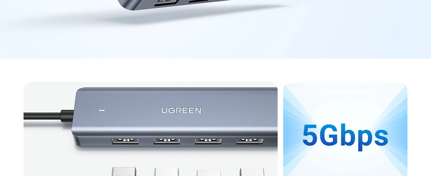 موزع Ugreen USB-C إلى 4 منافذ USB 3.0 بسرعة 5Gbps - Thumbnail 11
