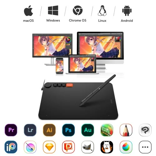 تابلت رسم VEIKK Voila L بمساحة 10×6 إنش و4 أزرار اختصار VO1060 - Image 8