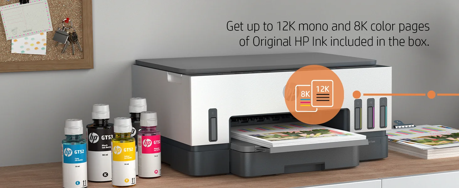 طابعة متعددة الوظائف HP Smart Tank 720 WiFi Duplex نافثة للحبر طباعة ومسح ضوئي ونسخ - Thumbnail 13
