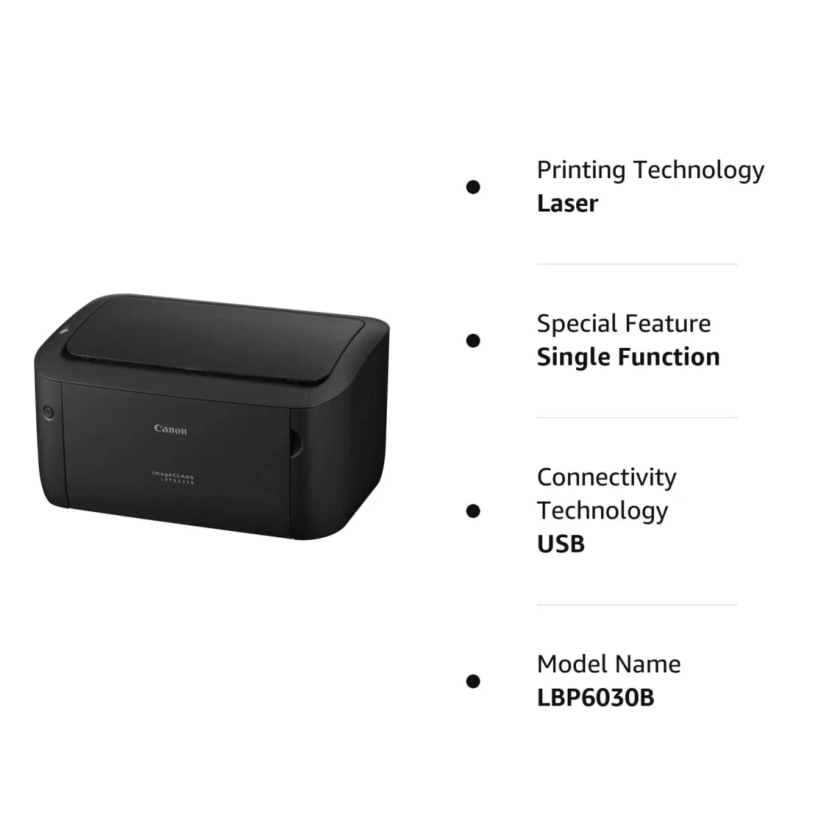 Canon imageCLASS LBP6030B Monochrome Laser Printer with USB - Thumbnail 3