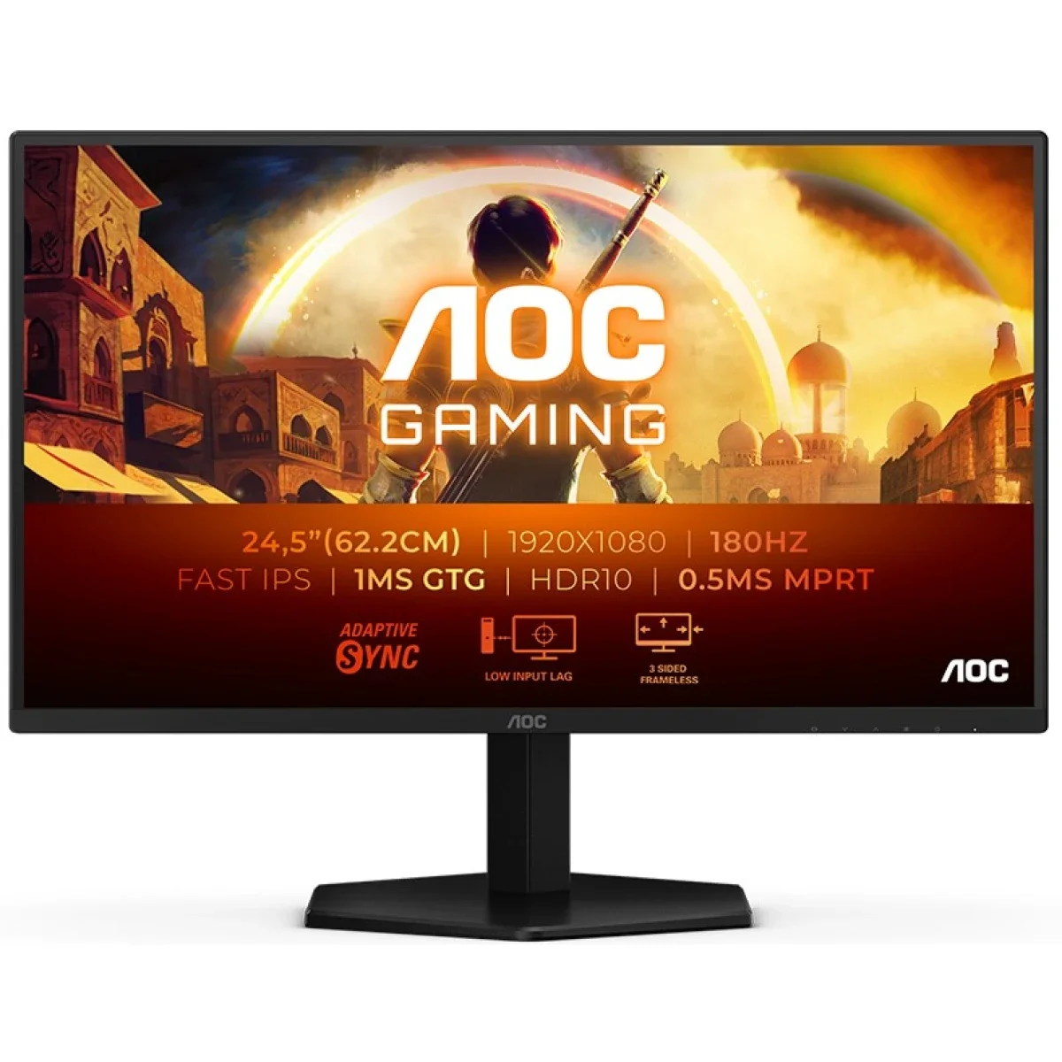 AOC 25G42E 25-Inch Fast IPS FHD Gaming Monitor, 180Hz, 0.5ms