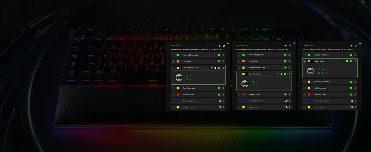 لوحة مفاتيح ألعاب ميكانيكية سلكية Razer BlackWidow V4 Pro بمفاتيح Green - Thumbnail 17