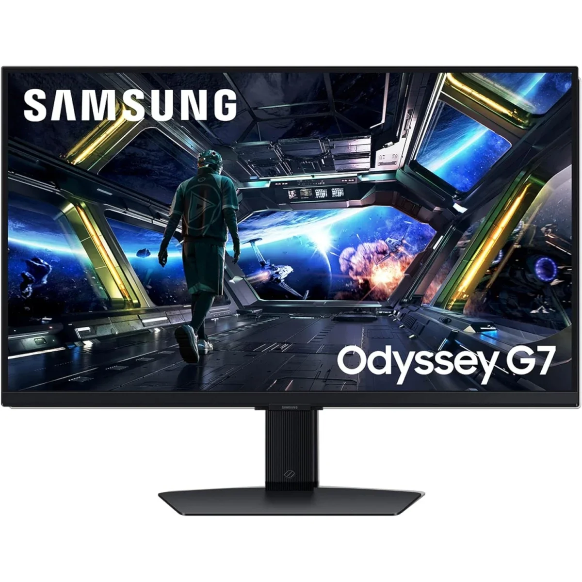 شاشة ألعاب Samsung Odyssey G7 G70D الذكية 27 إنش، 4K UHD IPS، 144 هرتز، 1 مللي ثانية