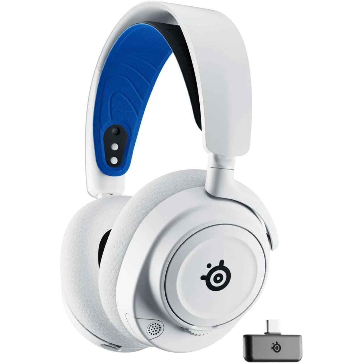 سماعة ألعاب SteelSeries Arctis Nova 7P لاسلكية باللون الأبيض مع صوت محيطي 7.1 - Image 2