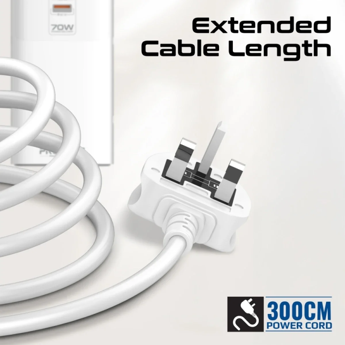 محطة شحن متعددة المنافذ Promate PowerTower-70W مع منفذي USB-C PD بقدرة 70W ومنفذ QC 3.0 بقدرة 30W و4 مقابس AC عالمية - Thumbnail 8