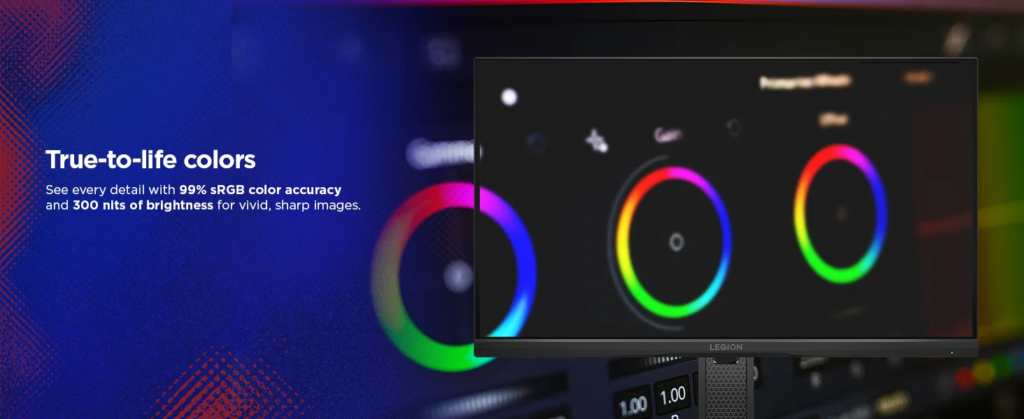 شاشة ألعاب Lenovo Legion 25-10 مقاس 24.5 إنش FHD IPS بتردد 320 هرتز وزمن استجابة 0.5 مللي ثانية HDR10 - Thumbnail 12