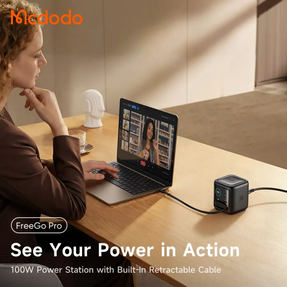 Mcdodo FreeGo Pro CH-139 100W Desktop Fast Charger with 100cm USB-C Cable - Thumbnail 2