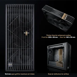 هيكل كمبيوتر Asus ProArt PA602 E-ATX ميد تاور مع دعم رادياتير 420 مم ومراوح مزدوجة 200 مم - Image 14