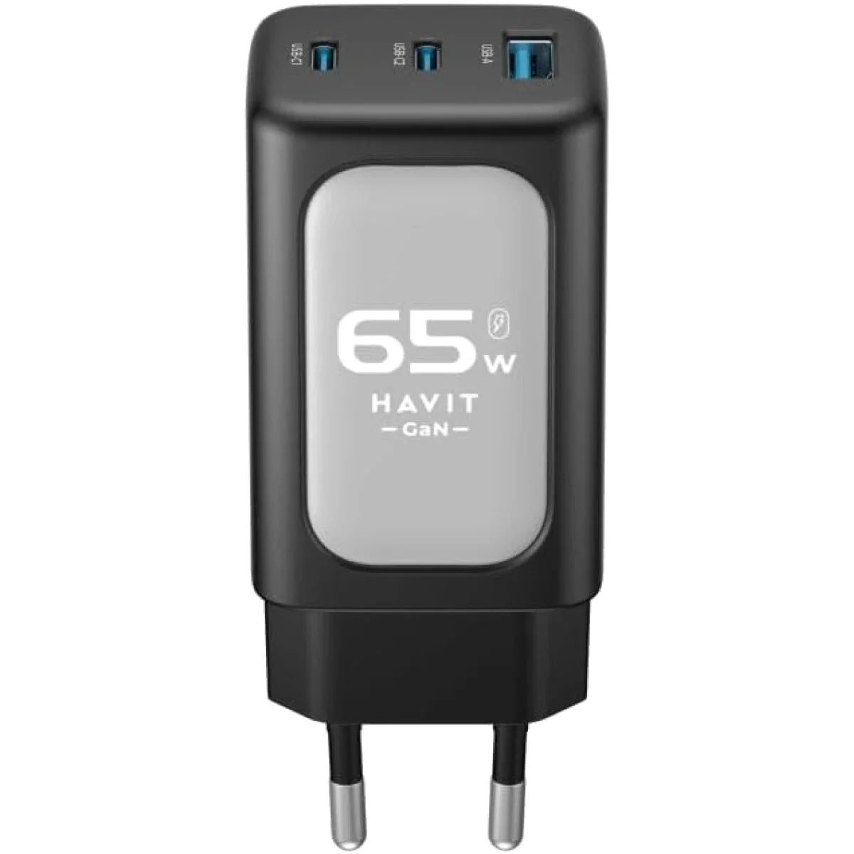 HAVIT UC260 65W Smart GaN Fast Charger, Black & Grey - Thumbnail 4