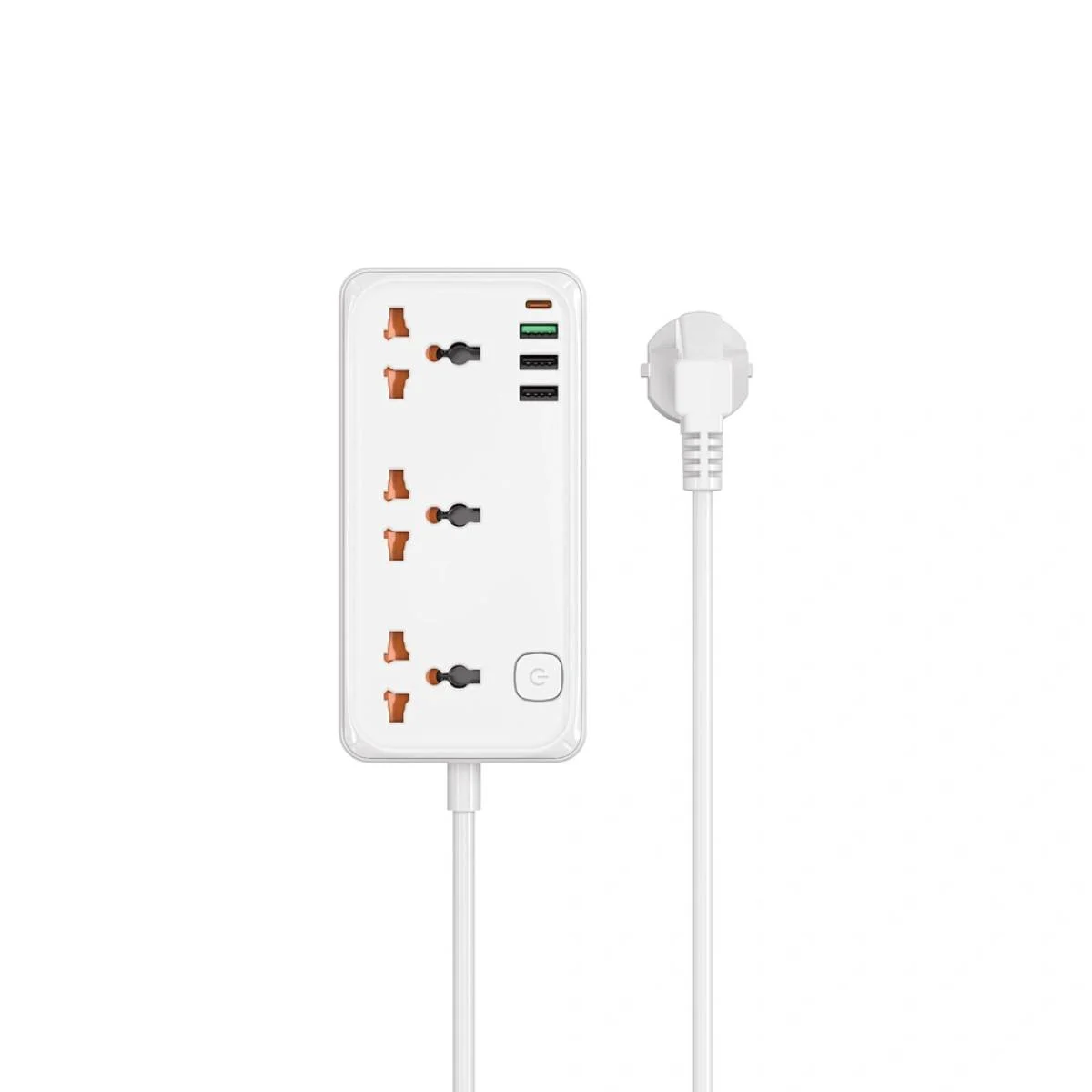 مشترك كهرباء WIWU Wi-S005 7 في 1 بقدرة 30 واط مع 3 مقابس عالمية و3 USB وUSB-C - قابس بريطاني - Image 4