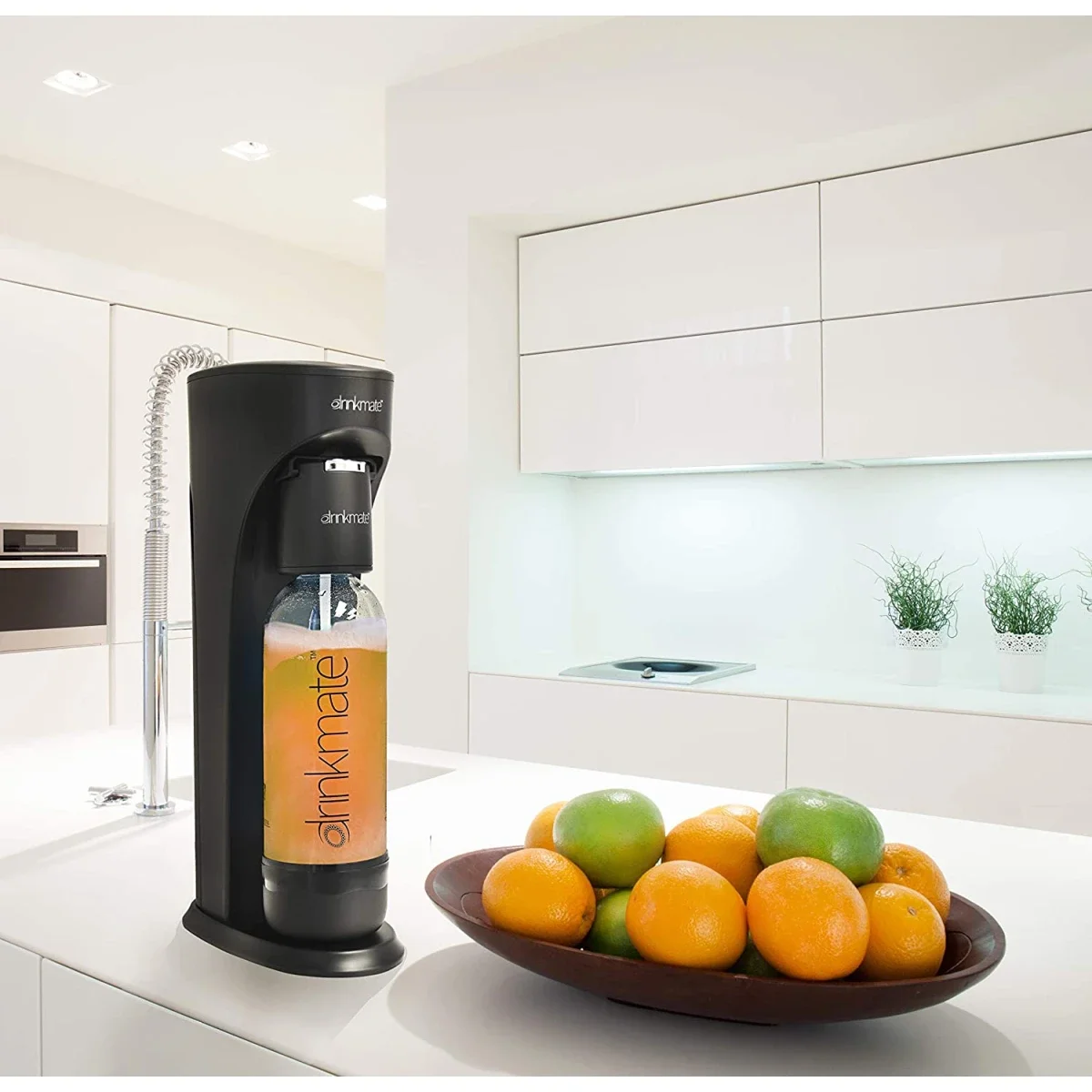 DrinkMate Water & Soda Machine with CO2 Cylinder - Black - Image 2