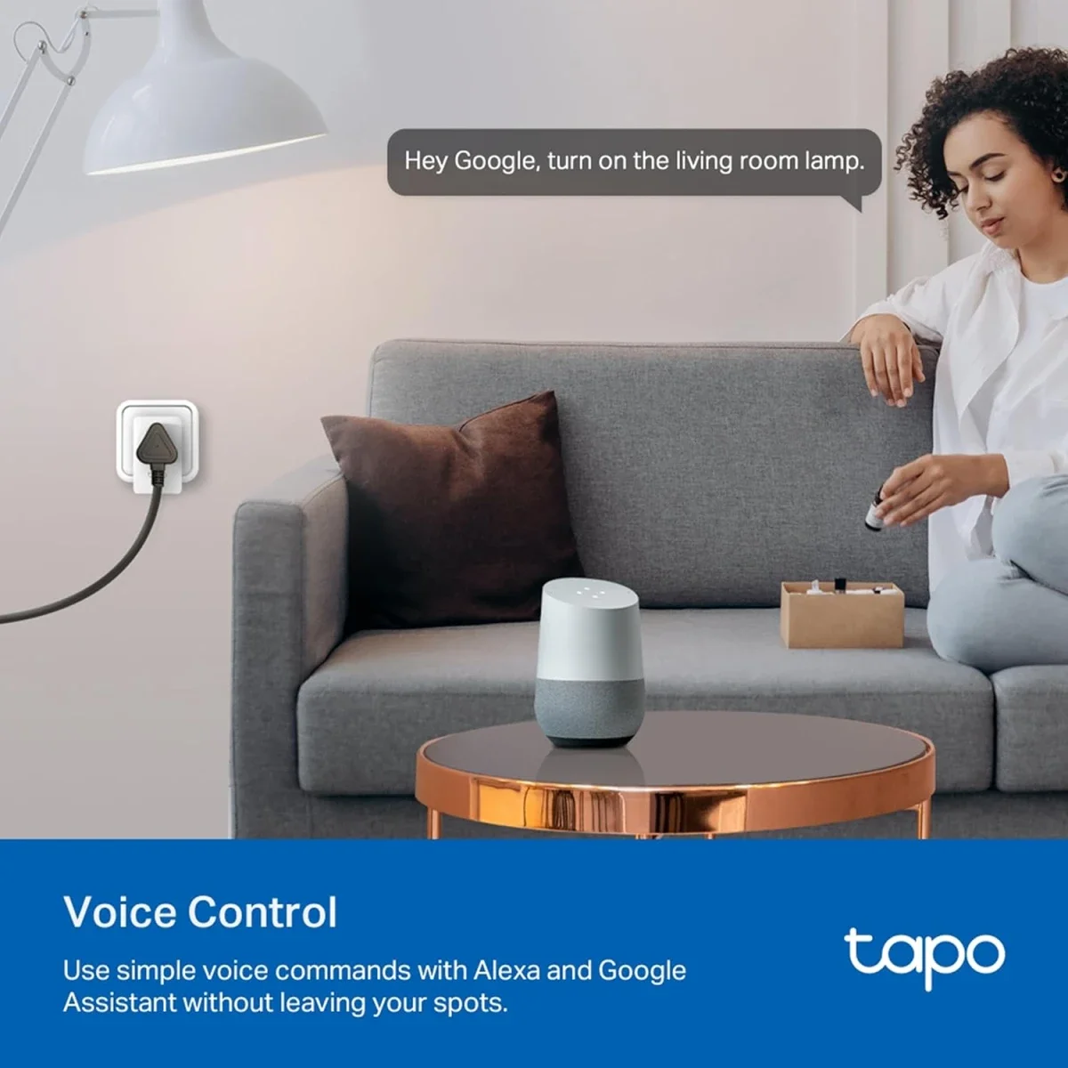 مقبس ذكي TP-LINK Tapo P100 بتقنية Wi-Fi، 13 أمبير، أبيض - Thumbnail 4