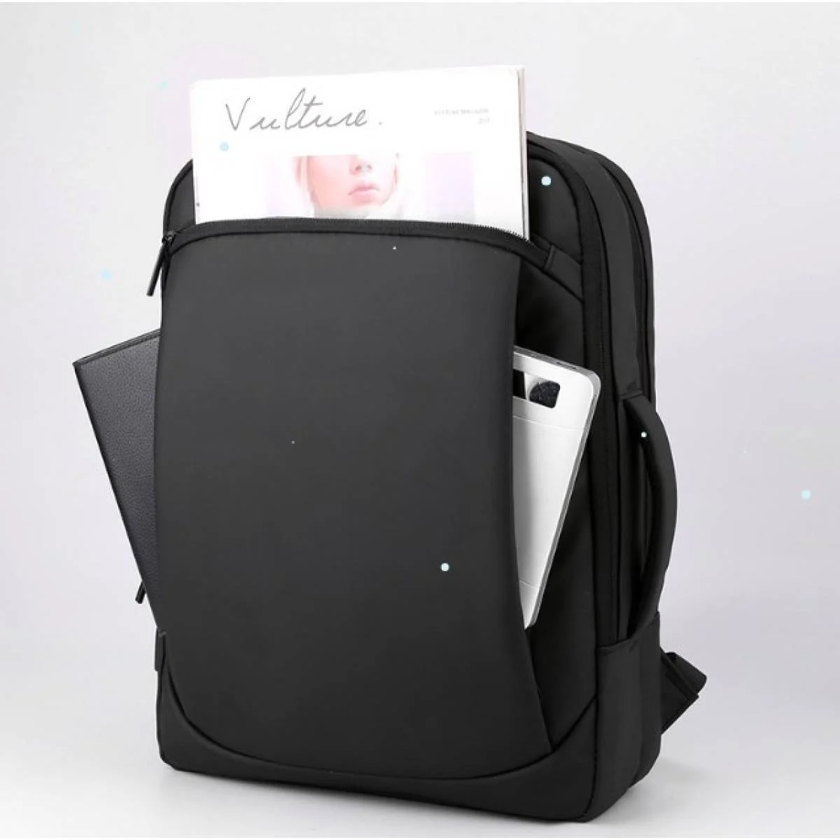 Waterproof Business Travel Laptop Backpack for Up to 17-Inch Laptops, Gray - Image 4