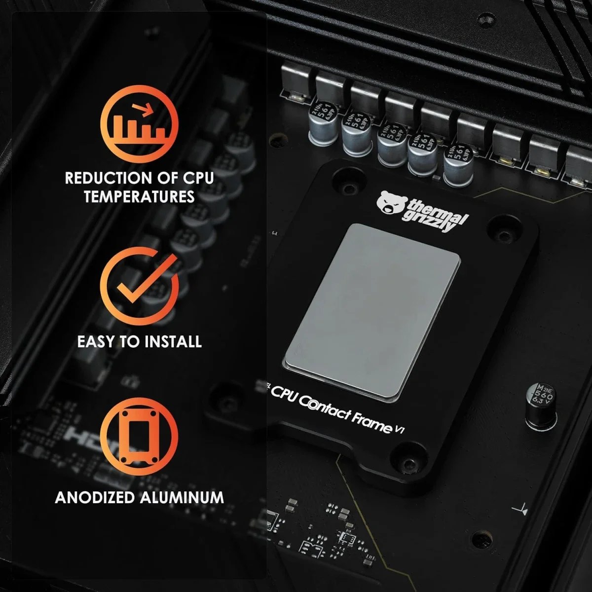 إطار تلامس المعالج Thermal Grizzly Intel 1851 V1 لمقبس LGA1851 لمعالجات Intel Core Ultra - Image 3