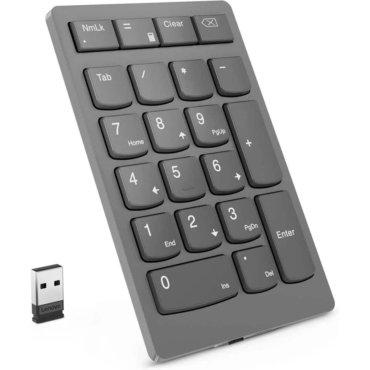 لوحة أرقام لاسلكية Lenovo Go نحيفة للغاية 13 مم قابلة للشحن - Storm Grey - Image 3