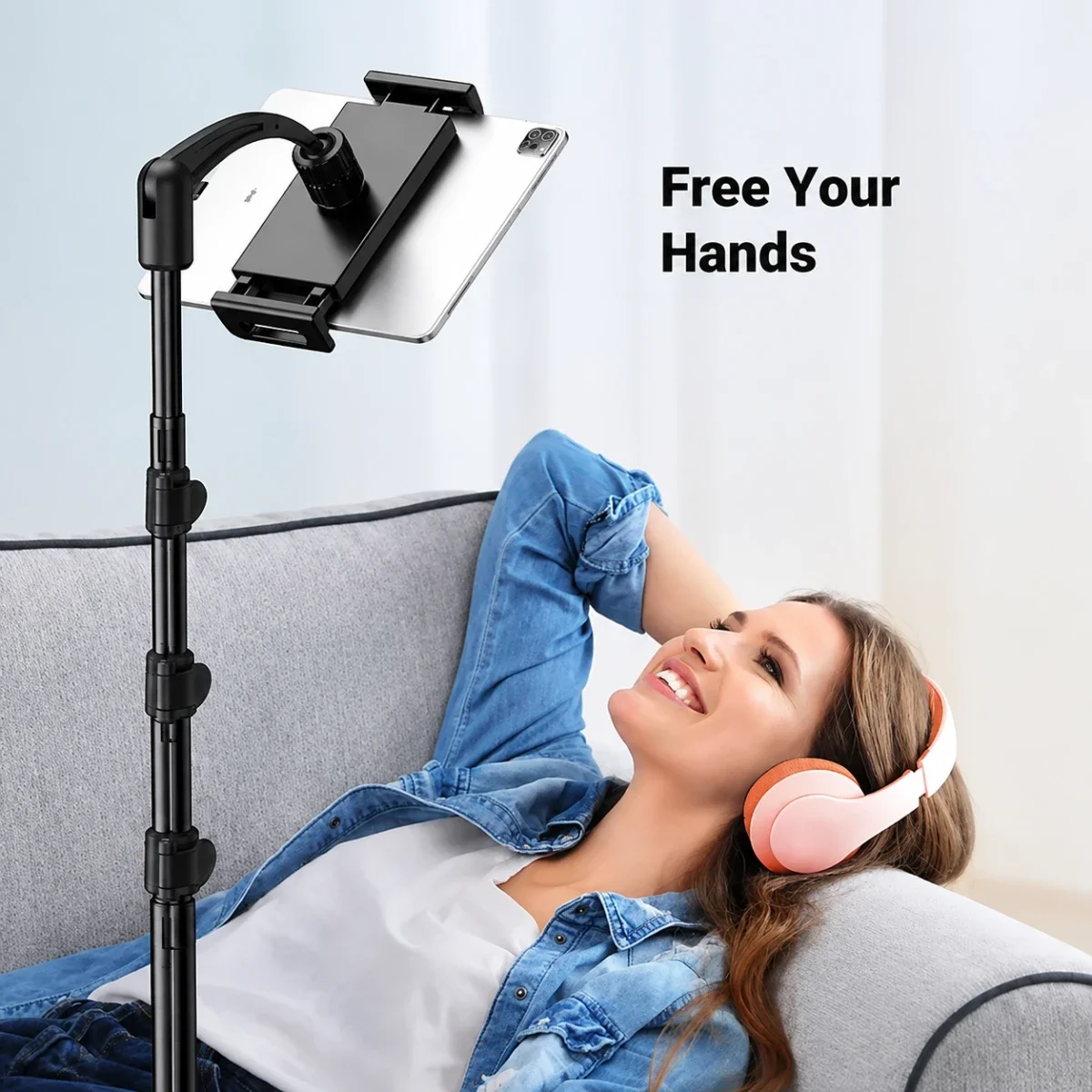 Ugreen 15645 Floor Tablet Tripod Stand with Reverse-Folding Design