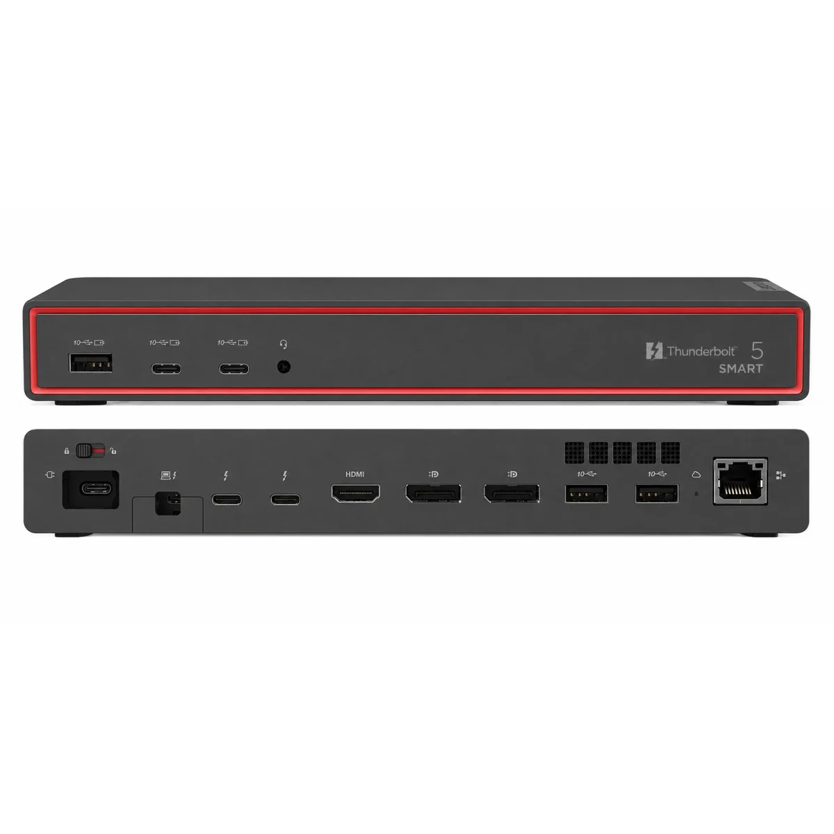 محطة إرساء Lenovo ThinkPad Thunderbolt 5 Smart Dock 7500 بسرعة 120Gbps وقدرة 180W أسود