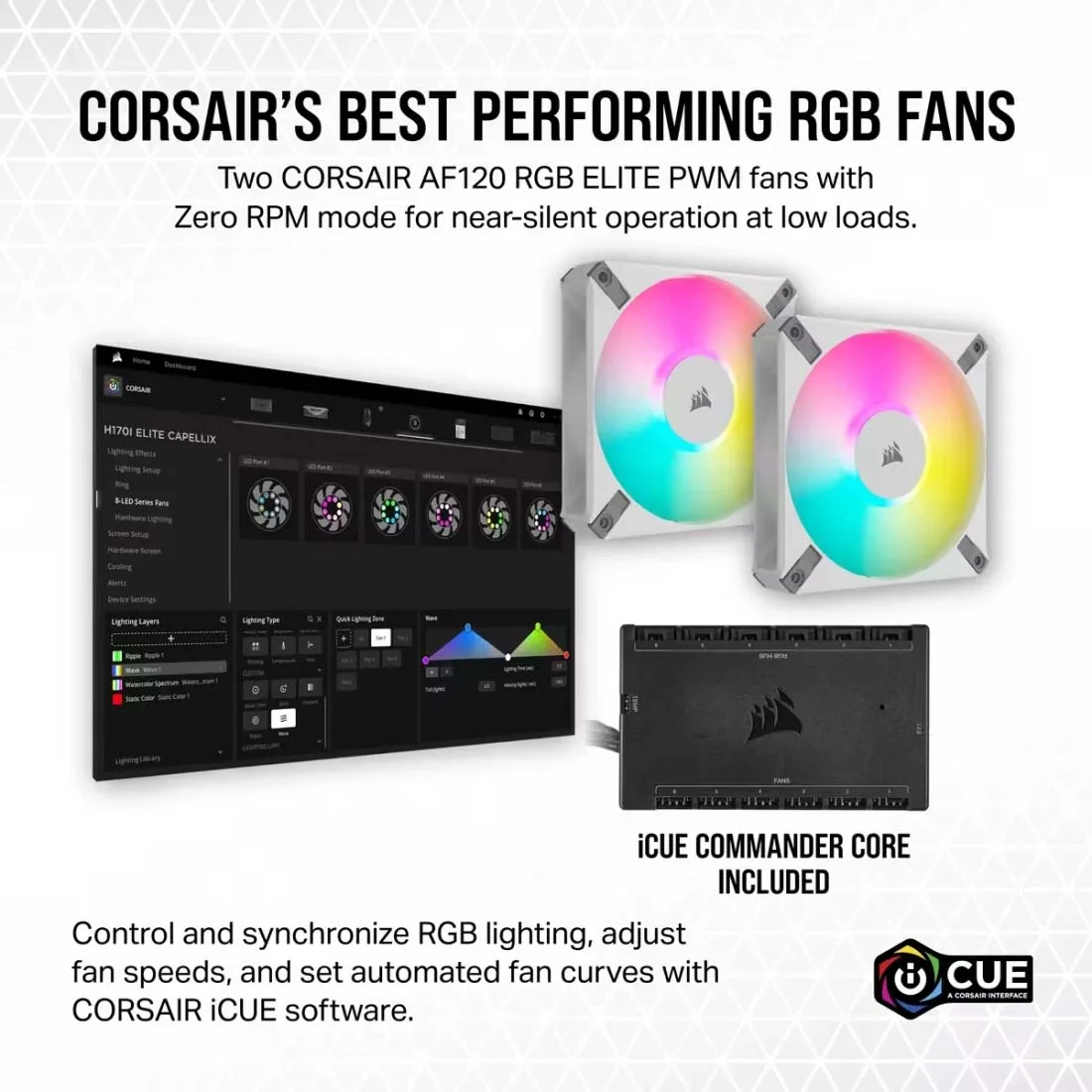 مبرد معالج سائل Corsair iCUE H100i Elite Capellix XT أبيض CW-9060072-WW - Image 4