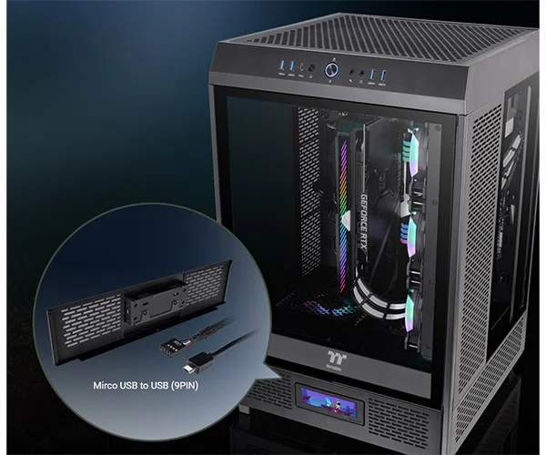 Thermaltake LCD Panel Kit for The Tower 500 3.9-Inch Black - Thumbnail 7
