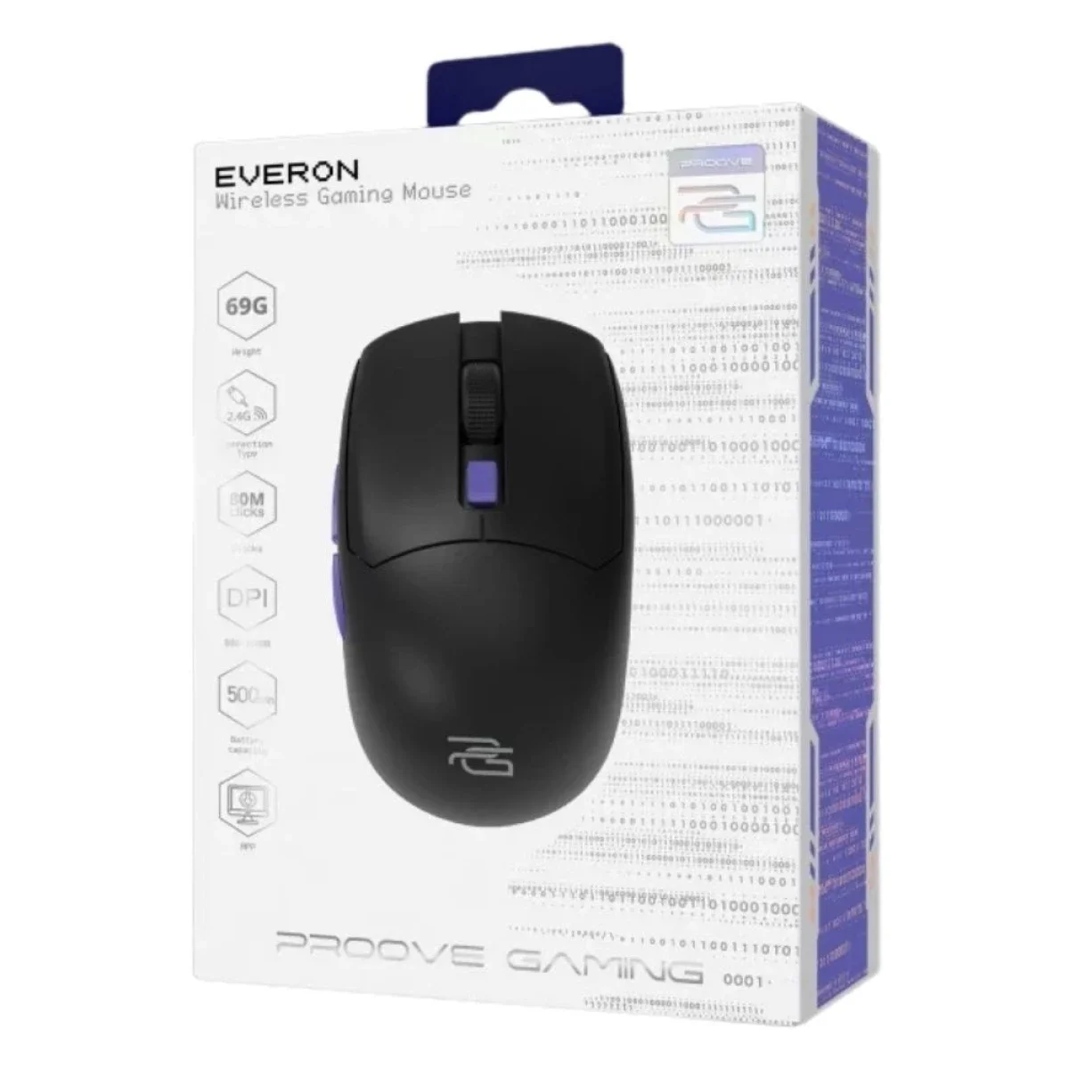 Proove Everon Dual-Mode Wireless Gaming Mouse, 10000 DPI, Black - Thumbnail 7