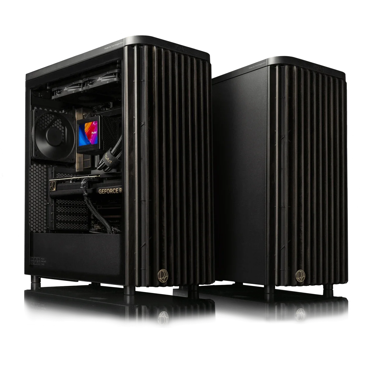 هيكل كمبيوتر Asus ProArt PA401 Wood Edition متوسط الحجم باللون الأسود - Thumbnail 8
