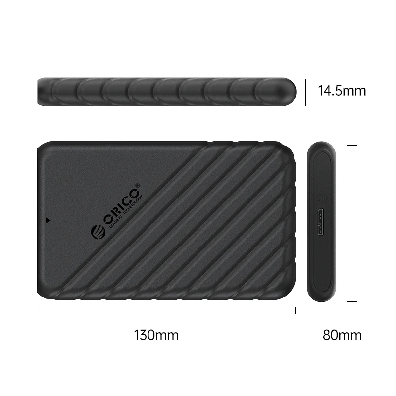 علبة هارد ORICO ORICO-25PW1-U3-BK-EP مقاس 2.5 إنش USB3.0 - أسود - Thumbnail 3