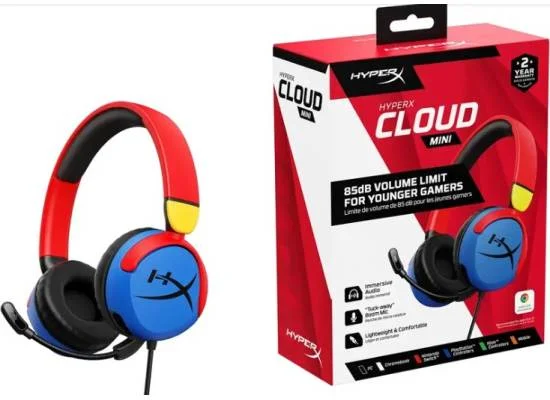 Hyper X Cloud Mini Wired On-Ear Gaming Headset for Kids with 30mm Drivers - Multicolor - Thumbnail 8