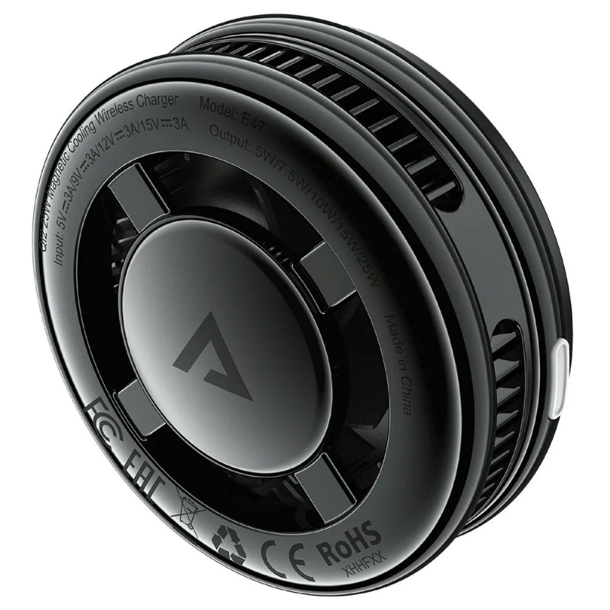 ACEFAST E47 Qi2 25W Magnetic Cooling Wireless Charger for Gaming, Black - Image 4