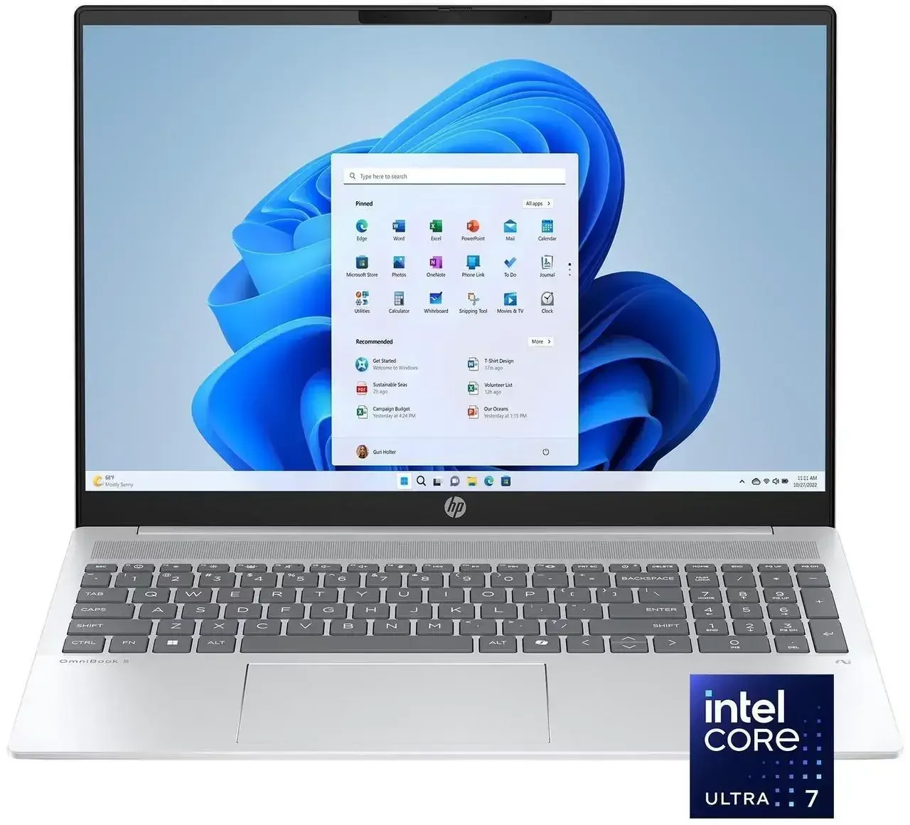 لابتوب أعمال 2 في 1 HP OmniBook 5 AI 16 إنش 1920x1200 شاشة لمس IPS بمعالج Intel Core Ultra 7 255U - Image 1