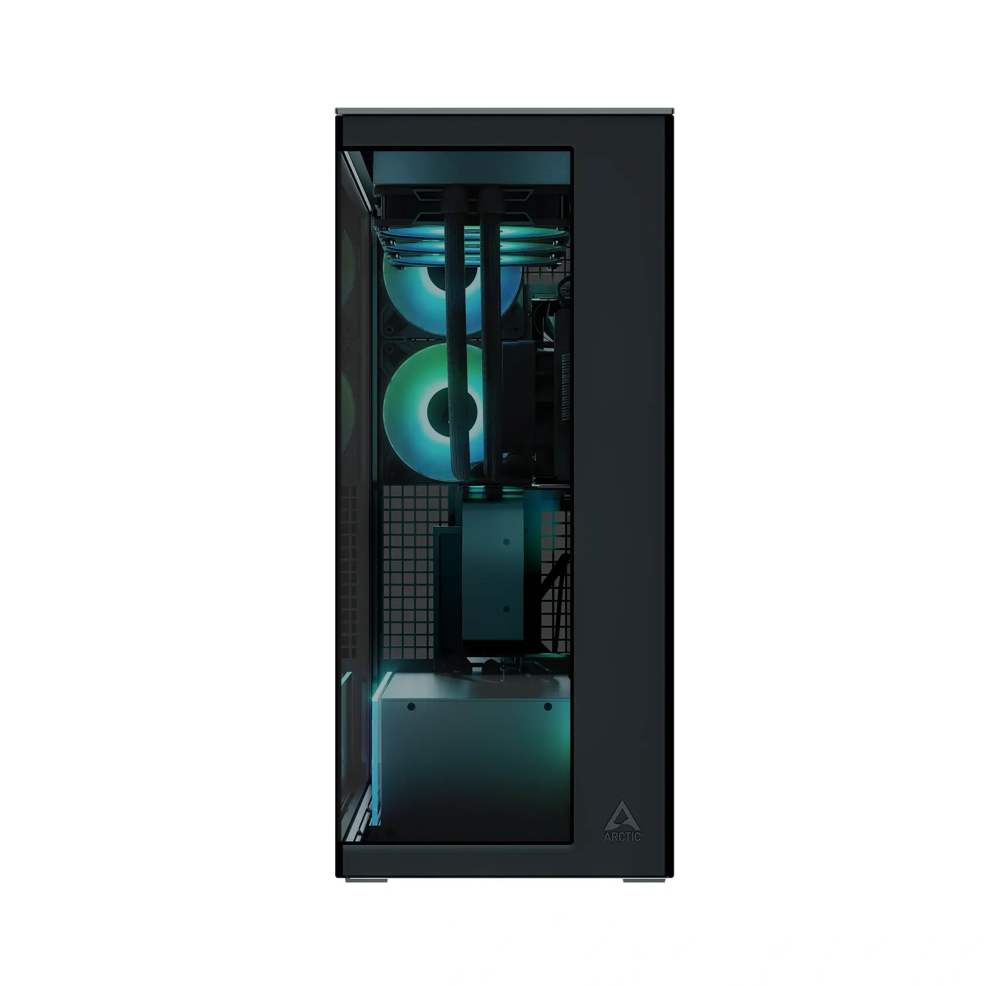 كيس كمبيوتر ألعاب ARCTIC Xtender VG Black Tinted Glass Premium E-ATX مع تركيب عمودي لكرت الشاشة - Thumbnail 7