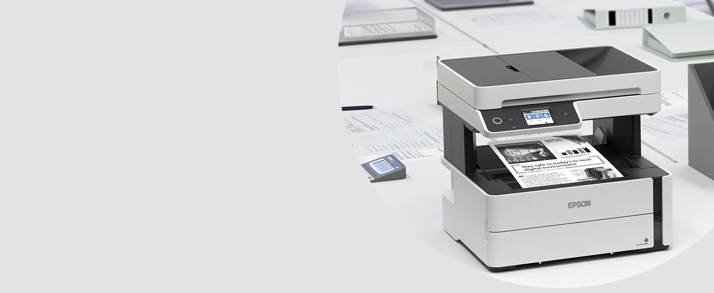 طابعة EPSON EcoTank ET-M3170 نافثة للحبر متعددة الوظائف لاسلكية أبيض وأسود - Image 7