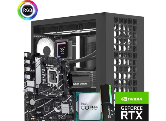 Intel Custom Gaming PC Core i5-12400F RTX 5060 8GB 16GB DDR4 RAM 1TB NVMe SSD - Thumbnail 2
