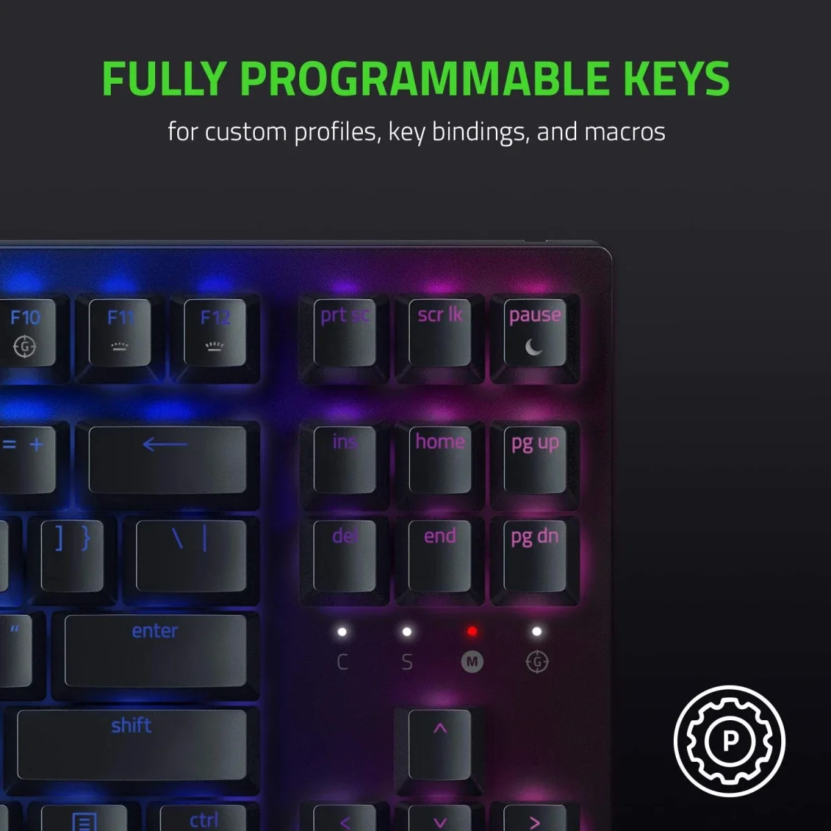 Razer BlackWidow V3 Tenkeyless TKL Mechanical Gaming Keyboard with Green Switches and Chroma RGB - Thumbnail 5