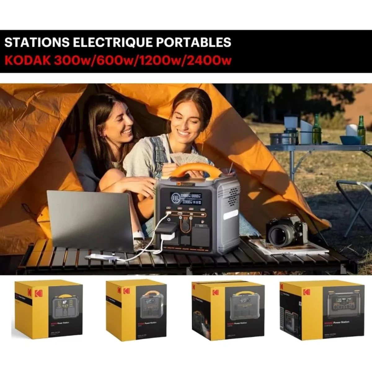 محطة طاقة محمولة Kodak S2400 بسعة 2047.5Wh، خرج ذروة 4800W، وإدخال شمسي 1200W - Thumbnail 5