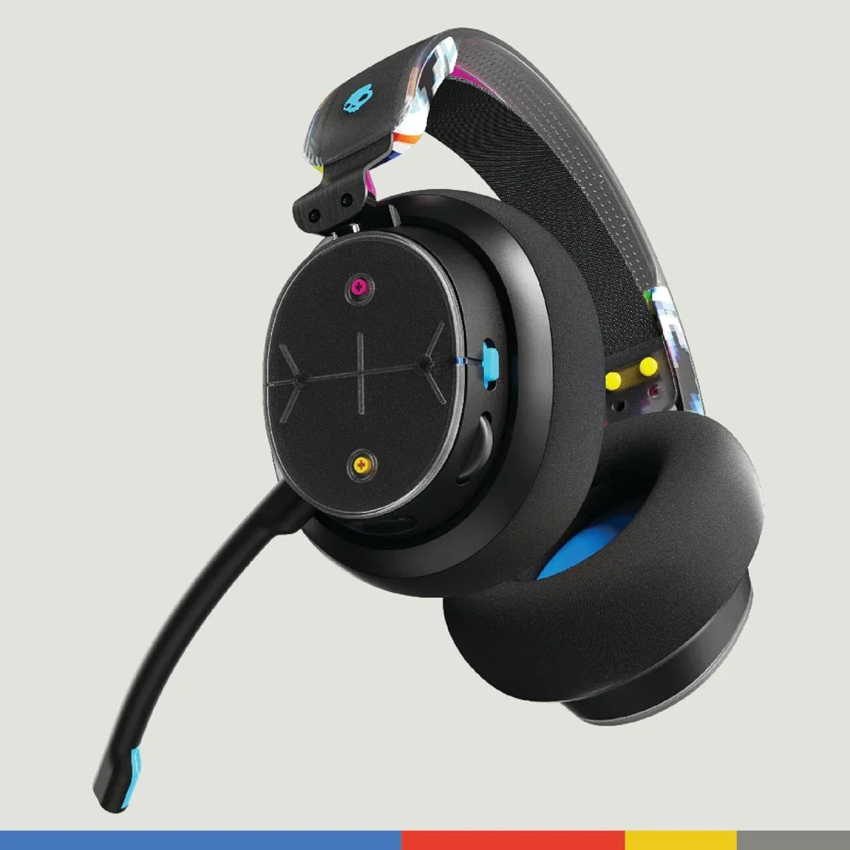 سماعة ألعاب Skullcandy PLYR لاسلكية متعددة المنصات مع ميكروفون AI وبطارية 24 ساعة - أسود - Thumbnail 3