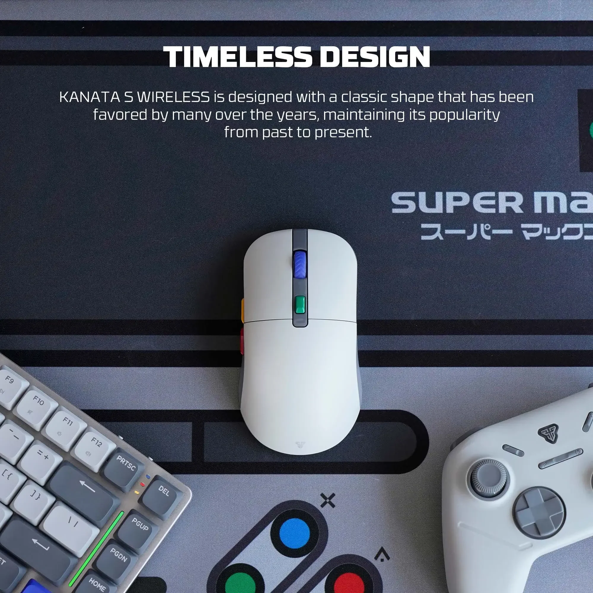 ماوس ألعاب Fantech KANATA S WG9S Super Maxfit لاسلكي ثنائي الوضع - Thumbnail 7