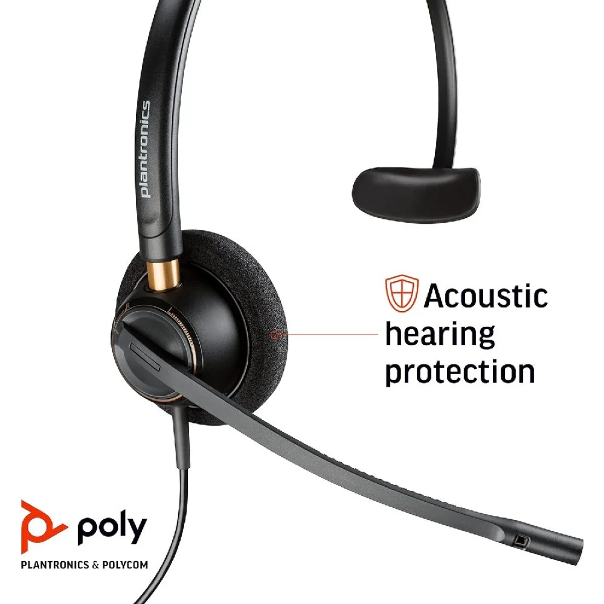سماعة كول سنتر Poly EncorePro 510 سلكية QD أحادية الأذن - Image 5