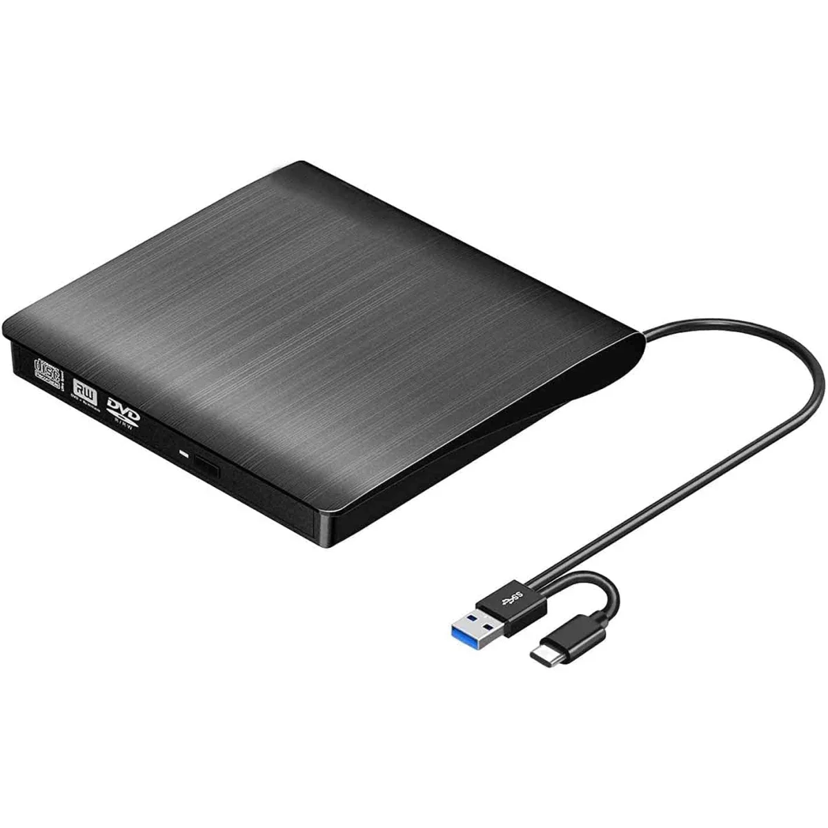 محرك أقراص DVD خارجي محمول HAING بمنفذ USB 3.0 وType-C