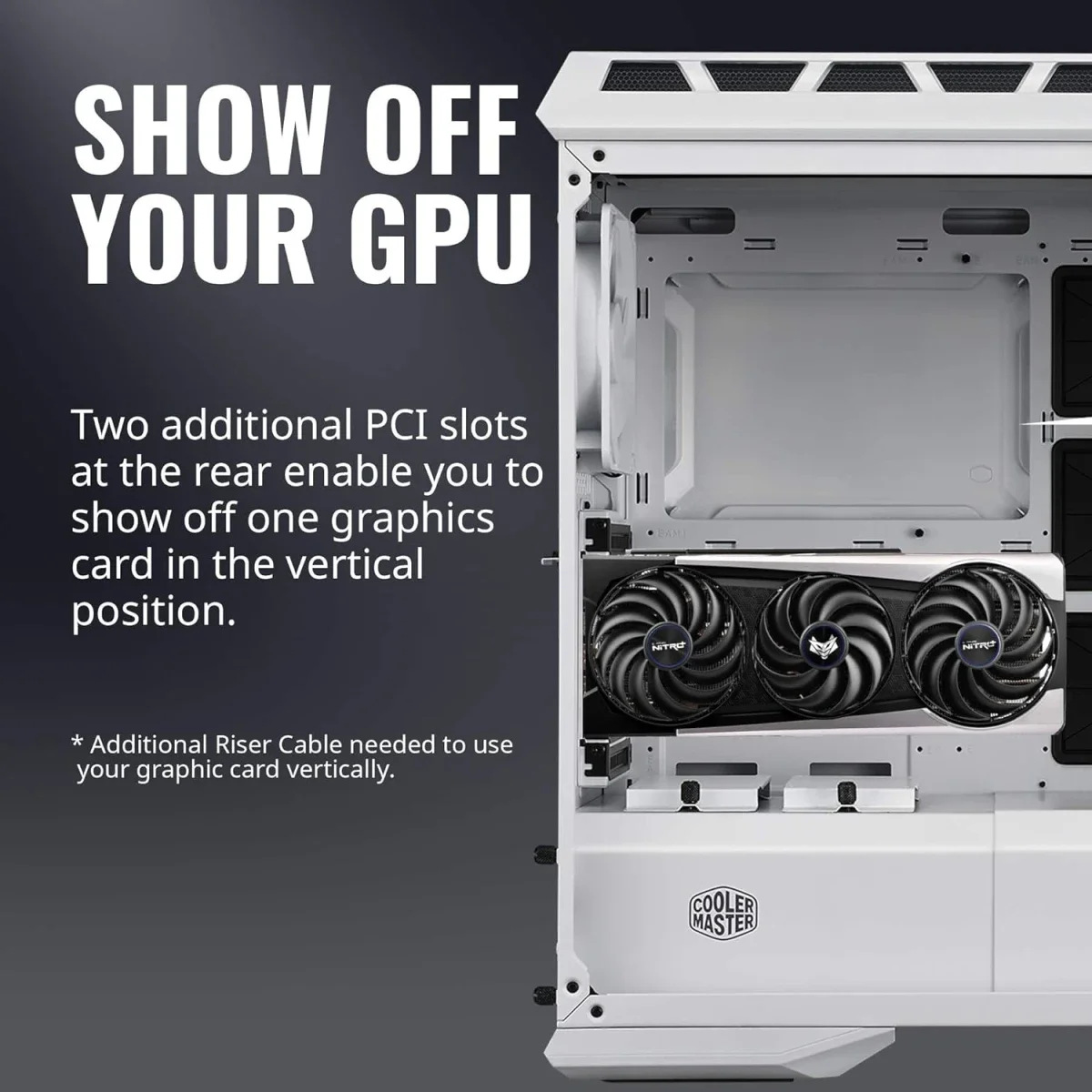 Cooler Master MasterCase H500P Mesh ARGB Mid-Tower PC Case with Tempered Glass Side Panel - White - Thumbnail 6