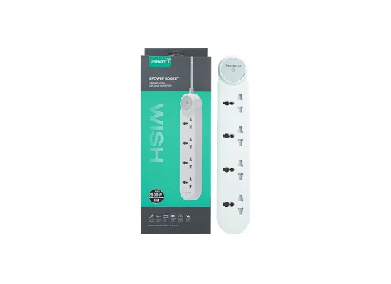 مشترك كهرباء للمكتب Yamatik WISH-104، 4 مخارج AC، كابل 2 متر، 220-250 فولت، 10 أمبير - Image 3
