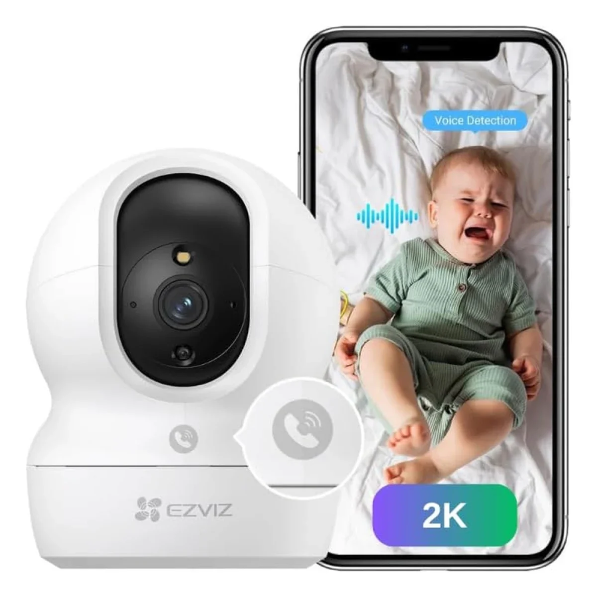 Ezviz H6c Pro 2K Indoor Pan & Tilt Wi-Fi Camera with Auto-Tracking