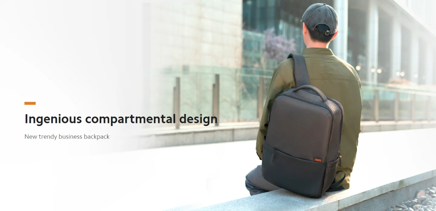 حقيبة ظهر Xiaomi Mi Commuter للابتوب 15.6 إنش أزرق فاتح BHR4905GL - Thumbnail 5