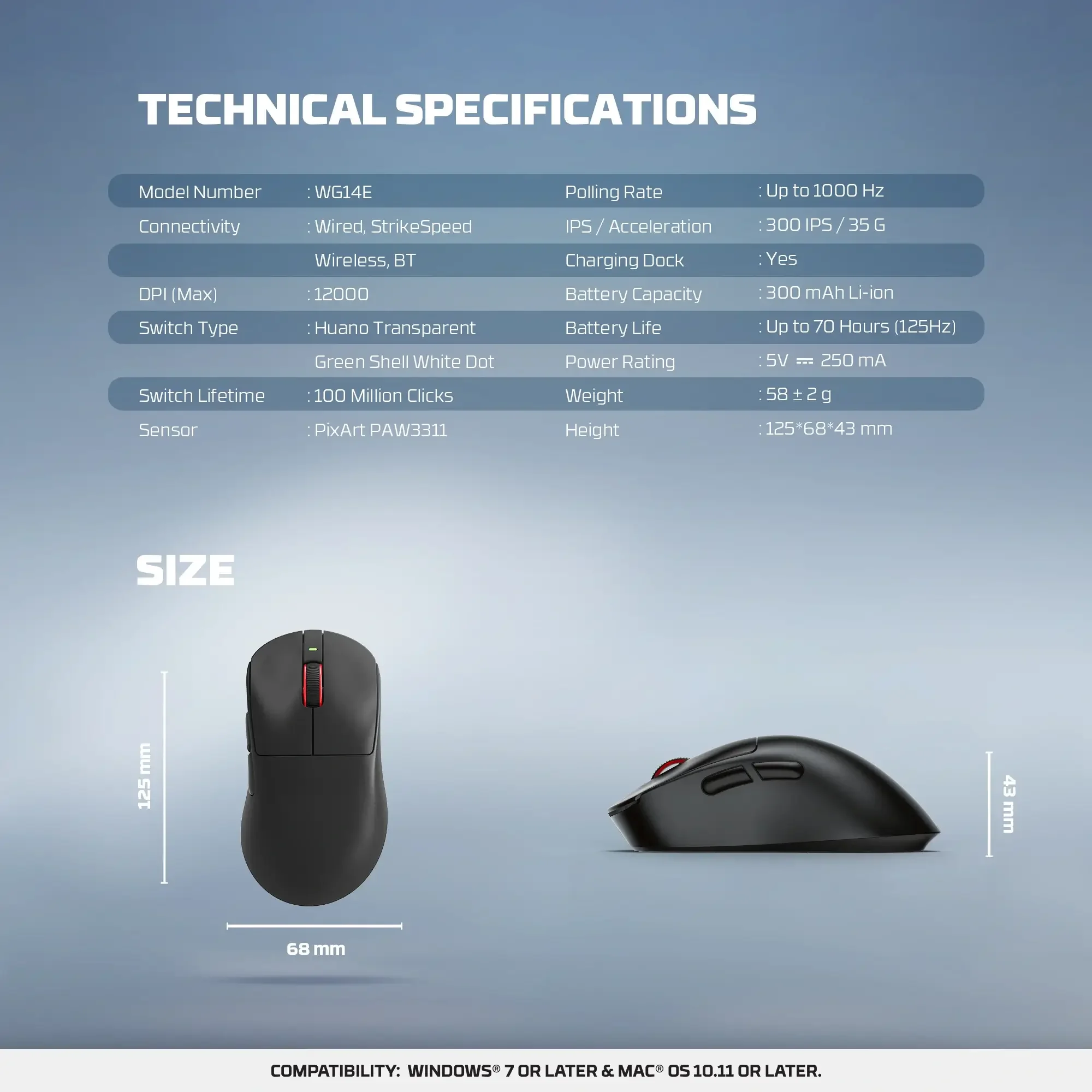 Fantech WG14E YARI E Ergonomic Wireless Gaming Mouse - Image 8