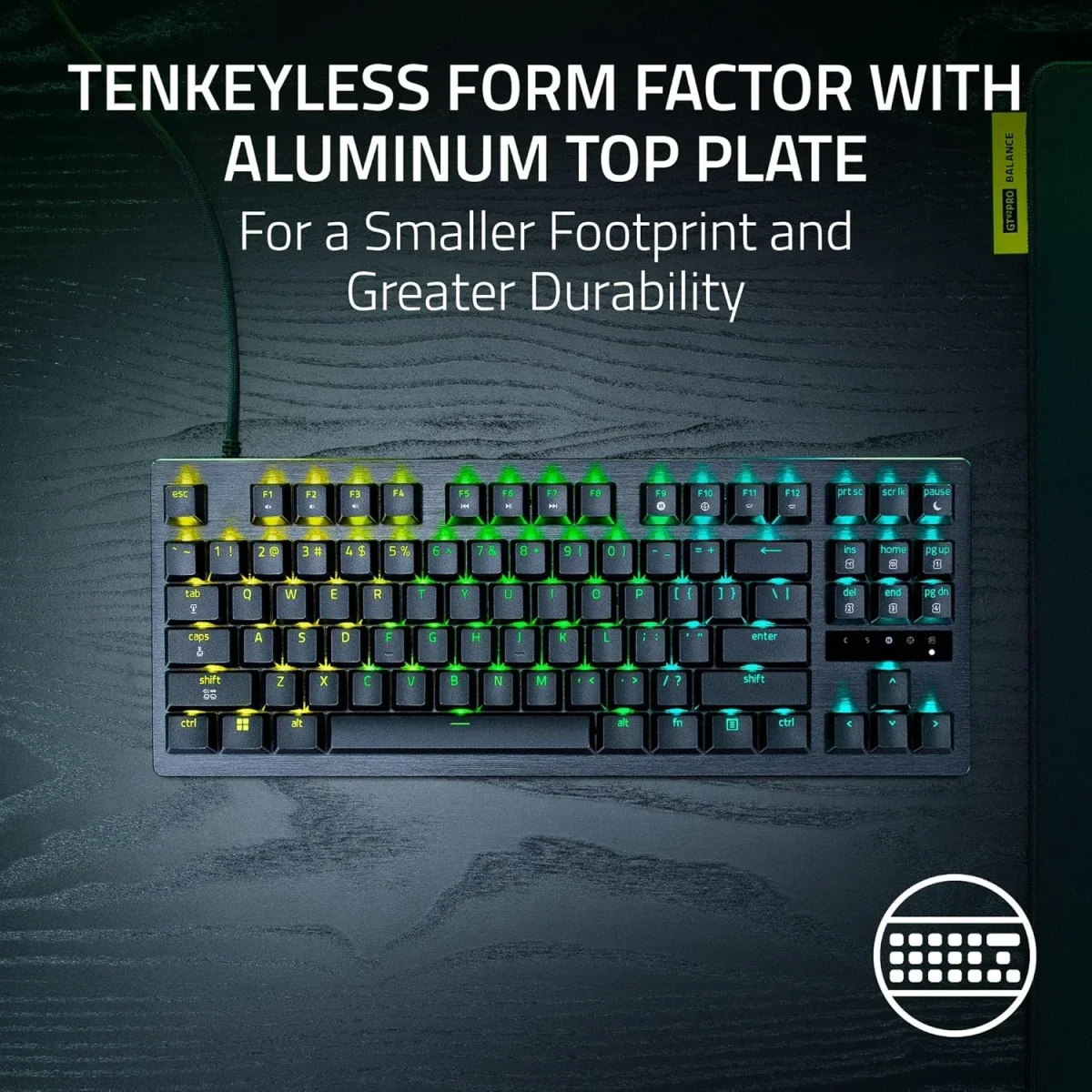 Razer Huntsman V3 TKL 8KHz Esports Gaming Keyboard with Gen-2 Analog Optical Switches - Black - Thumbnail 10
