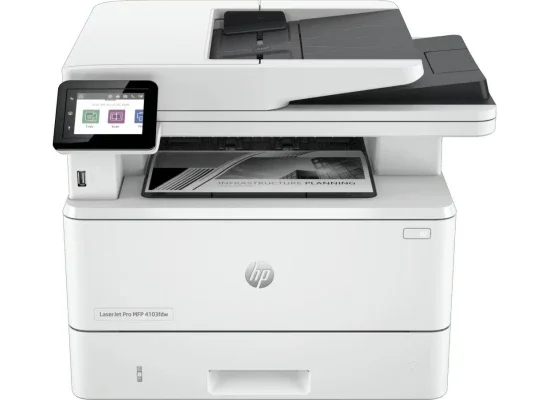 HP LaserJet Pro 4103fdw Mono Multifunction Laser Printer, Print, Copy, Scan, Fax & Scan to Email - Image 4