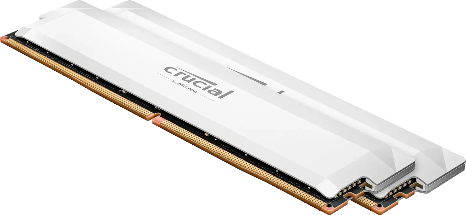 رام Crucial Pro Series سعة 64GB (2x32GB) DDR5 بتردد 6400MHz أبيض - Thumbnail 2