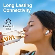 Promate Lush True Wireless Earbuds, Bluetooth 5.1, IPX5, 20H Playback, White - Thumbnail 11